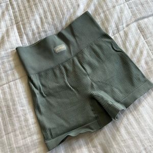 Bo + Tee blue workout shorts
